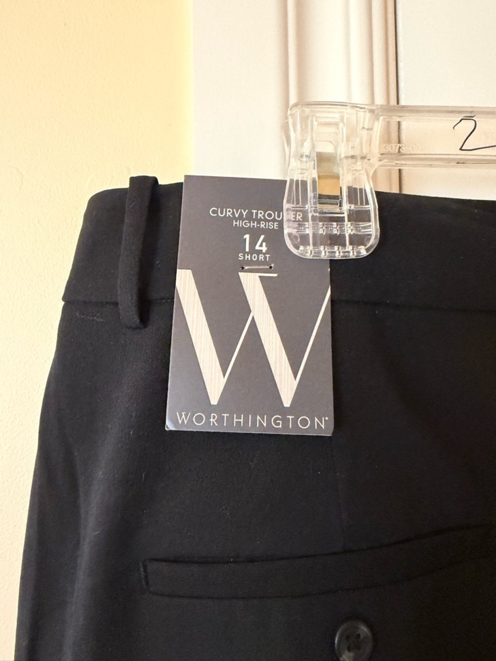 Worthington Black Curvy Trouser High Rise - Picture 4 of 6